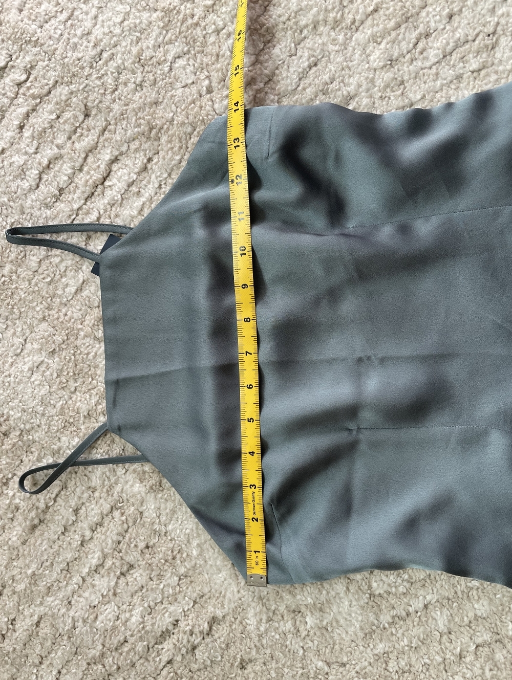 Abercrombie & Fitch Satin Slip Dress in Dusty Teal Size XSP - Picture 6 of 9